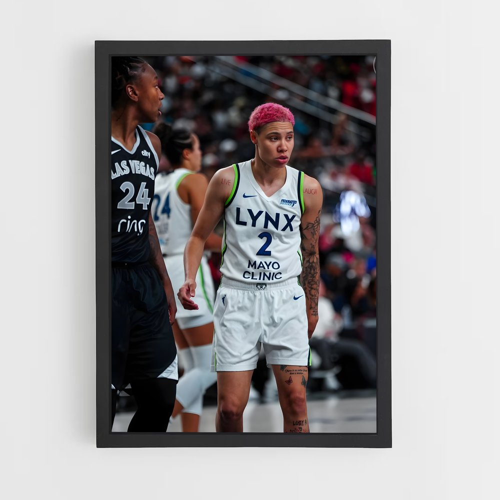 Poster Lynx Écarlate – affiche Basketball (vue 2)